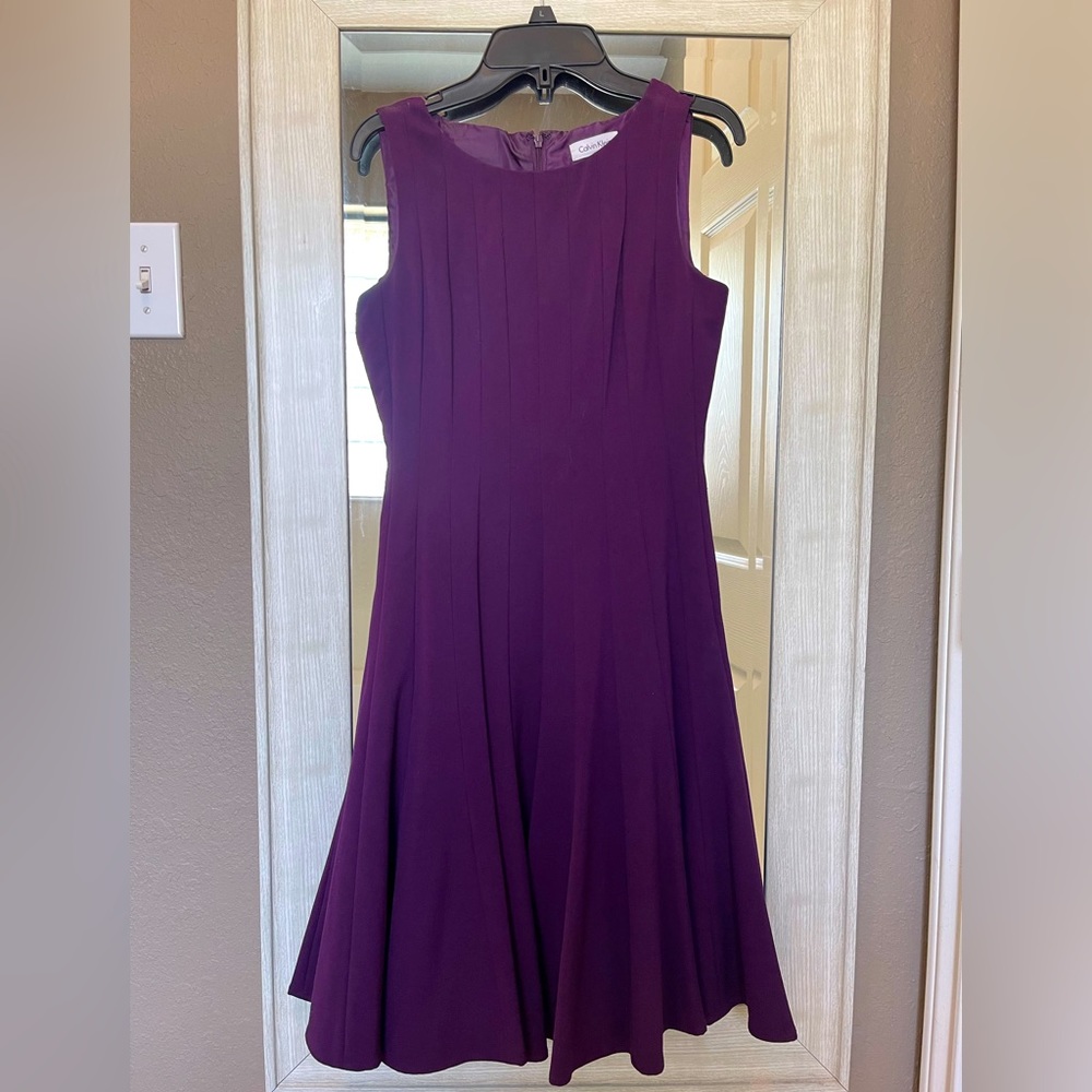 Calvin Klein Purple Midi Dress